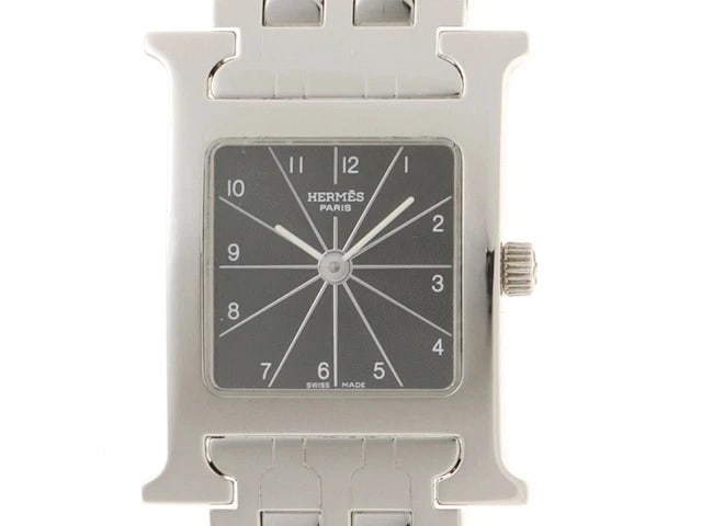 HERMES H- WATCH QUARTZ WATCH: HERMES H-Watch Quartz Watch Brand: HERMES Type: Wrist watch Material: Band Material None, Case Material [ Material ] SS Color: Dial Color None Size: Case size Size 21 x 30 mm Bracelet15.5cm [ Arm