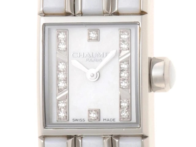 CHAUMET CLASS ONE MINI CRYSTAL QUARTZ DIAMOND WATCH: CHAUMET Class One Mini Crystal Quartz Diamond Watch Brand: CHAUMET Type: Wrist watch Material: Band Material None, Case Material [ Material ] SS Color: Dial Color None Size: Case size Size12mm
