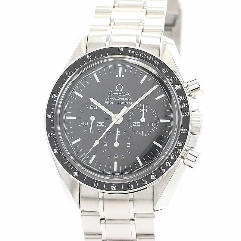 OMEGA SPEEDMASTER MOON WATCH WATCH: Omega Speedmaster Moonwatch Watch Brand: OMEGA Type: Wrist watch Material: Band Material SS, Case Material SS Color: Dial Color Black Size: Case size Case Size 42mm Band Size 18cm 