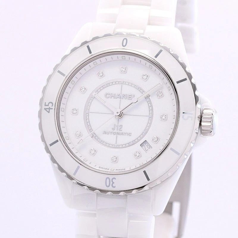 CHANEL J12 CALIBER WATCH: Chanel J12 Caliber Watch Brand: CHANEL Type: Wrist watch Material: Band Material Ceramic, Case Material Ceramic Color: Dial Color White Size: Case size Case Size 38mm Band Size 17.5cm 