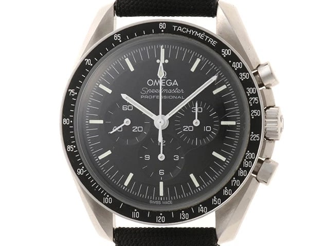OMEGA SPEEDMASTER MOON WATCH PROFESSIONAL WATCH: OMEGA Speedmaster Moonwatch Professional Watch Brand: OMEGA Type: Wrist watch Material: Band Material None, Case Material [ Material ] STEEL/NYLON Color: Dial Color None Size: Case size Size42mm B