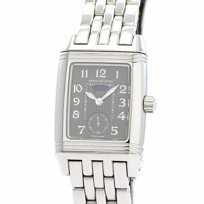 JAEGER-LECOULTRE REVERSO GRANDE SPORT DUETTO DAME WATCH: Jaeger-LeCoultre Reverso Grande Sport Duetto Dame Watch Brand: JAEGER-LECOULTRE Type: Wrist watch Material: Band Material SS, Case Material Stainless Steel Color: Dial Color Silver/Gray Size: Case