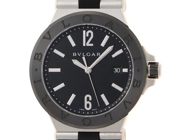BVLGARI DIAGONO SCUBA WATCH: BVLGARI Diagono Scuba Watch Brand: BVLGARI Type: Wrist watch Material: Band Material None, Case Material [ Material ] SS/RUBBER Color: Dial Color None Size: Case size Size42mm Bracelet Maximum 19.