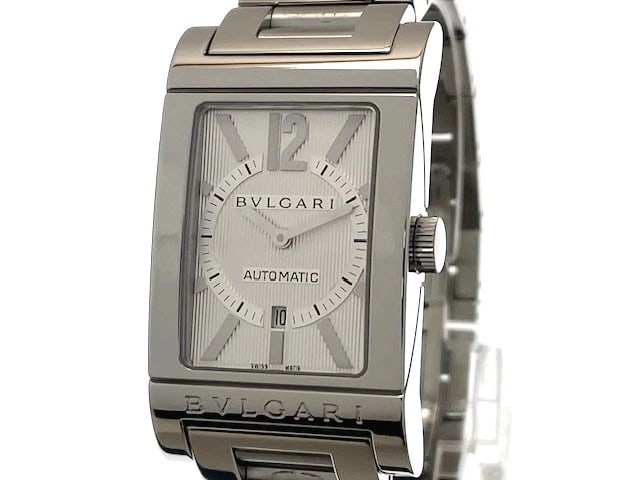 BVLGARI RETTANGOLO WATCH: BVLGARI Rettangolo Watch Brand: BVLGARI Type: Wrist watch Material: Band Material None, Case Material [ Material ] SS Color: Dial Color None Size: Case size SizeH45.0mm×W26.0mm Bracelet Maximum 1