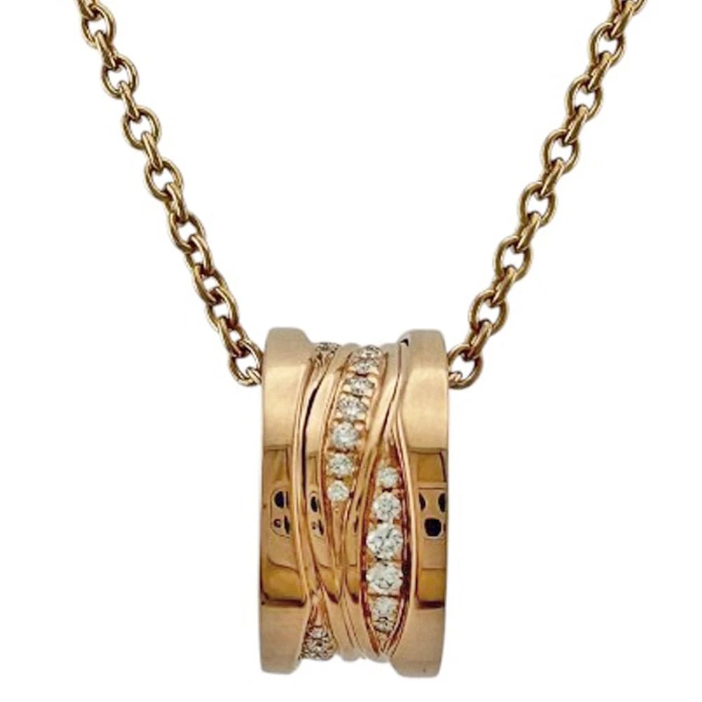 BVLGARI BEE ZERO ONE NECKLACE K18 PINK GOLD DIAMOND: BVLGARI Bee Zero One Necklace K18 Pink Gold diamond Brand: BVLGARI Type: Necklace Material: K18 Pink Gold Main Stone Natural Color: Pink gold Size: Total Length:46cm Chain width:1.5mm Adjuster can