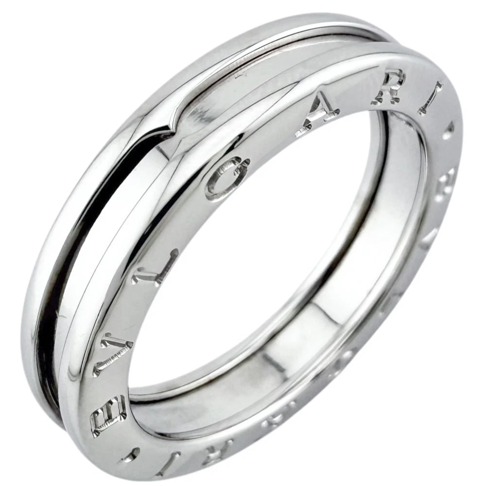 BVLGARI RING K18 WHITE GOLD B-ZERO.1: BVLGARI Ring K18 white gold B-zero.1 Brand: BVLGARI Type: Ring Material: K18 white gold Color: Silver Size: US 8 3/4 Accessories: None Accessories Notice: When purchasing pre-owned goods,