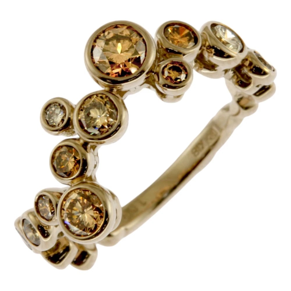 KASHIKEY RING K18 GOLD DIAMOND: KASHIKEY Ring K18 Gold diamond Brand: KASHIKEY Type: Ring Material: K18 Gold Main Stone Natural Color: Brown gold Size: US 5 3/4 Accessories: None Accessories Notice: When purchasing pre-o