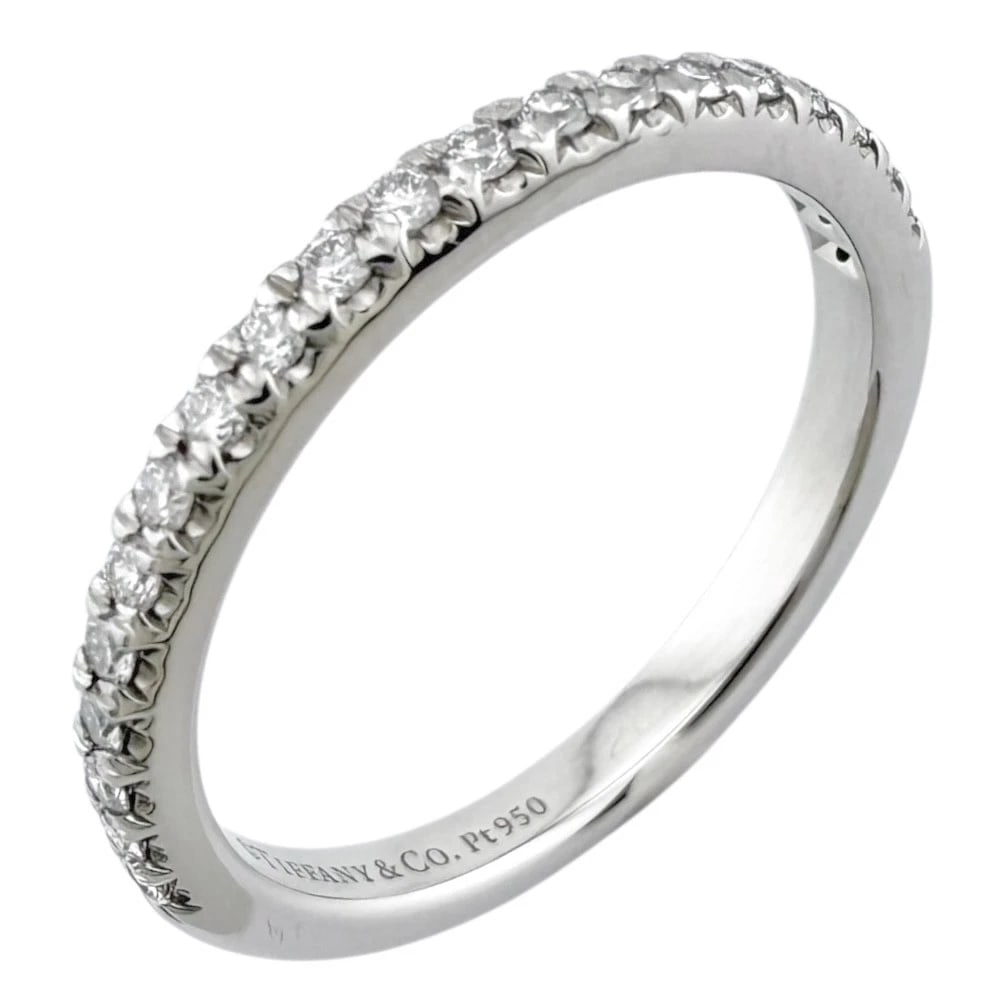 TIFFANY&CO. RING PT950PLATINUM DIAMOND: TIFFANY&Co. Ring Pt950Platinum diamond Brand: Tiffany&co. Type: Ring Material: Pt950Platinum Main Stone Natural Color: Silver Size: US 3 7/8 Accessories: None Accessories Notice: When