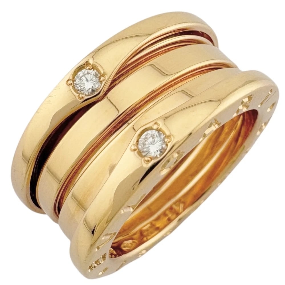 BVLGARI RING K18 PINK GOLD DIAMOND B-ZERO.: BVLGARI Ring K18 Pink Gold diamond B-zero. Brand: BVLGARI Type: Ring Material: K18 Pink Gold Main Stone Natural Color: Pink gold Size: US 4 3/4 Accessories: None Accessories Notice: When p