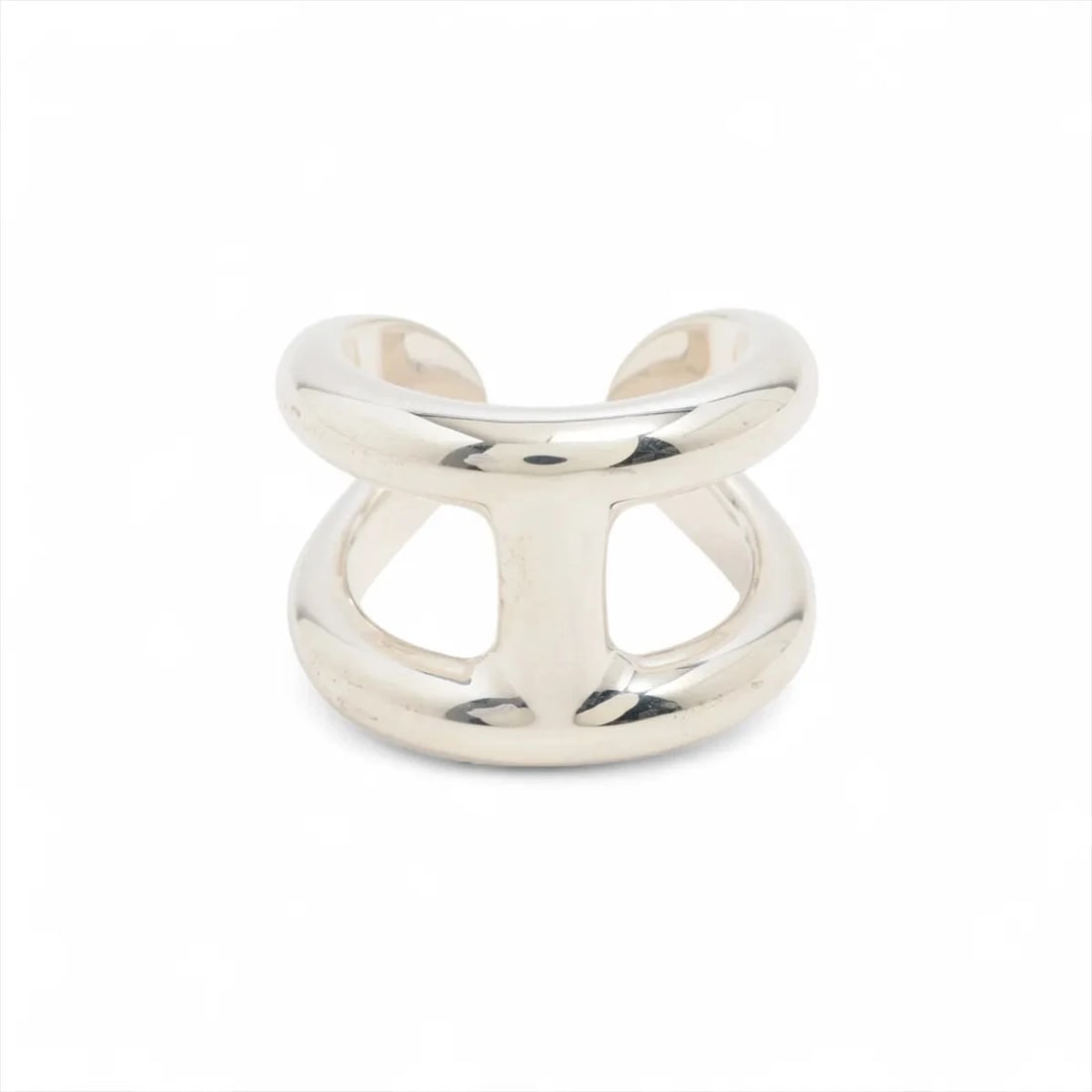 HERMES OSMO'S GM RING 925 SILVER: Hermes Osmo's GM Ring 925 Silver Brand: Hermès Type: Ring Material: 925 Color: Silver Size: 7.25 US Accessories: None Accessories Notice: When purchasing pre-owned goods, please refer to t