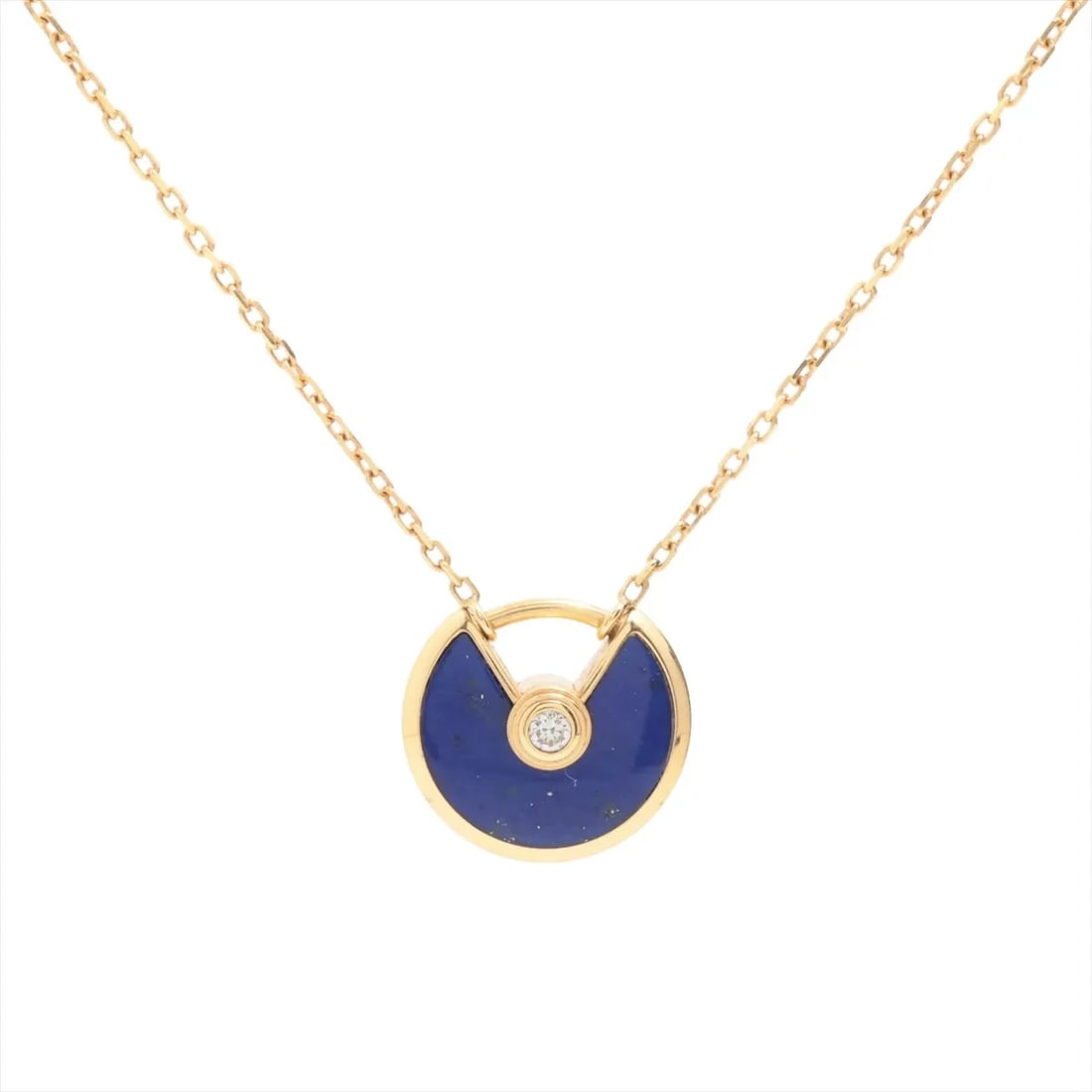 CARTIER AMULETTE DE CARTIER LAPIS LAZULI DIAMOND NECKLACE: Cartier Amulette de Cartier Lapis lazuli diamond Necklace Brand: Cartier Type: Necklace Material: 750(YG) Main Stone Natural Color: Not Specified Size: Size(CM) Chain length:41.4 Accessories: Non