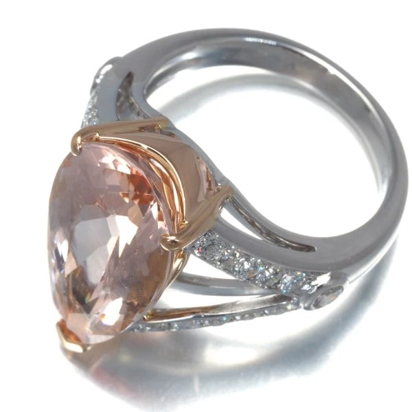 PEAR-SHAPED MORGANITE RING - 4