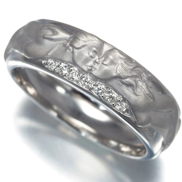 CARRERA Y CARRERA RING ADAM&EVE: Carrera y Carrera Ring Adam&Eve Brand: Carrera y Carrera Type: Ring Material: 18K / 750 / White Gold Main Stone Natural Color: White Gold Size: US8 - 8.25 Accessories: None Accessories