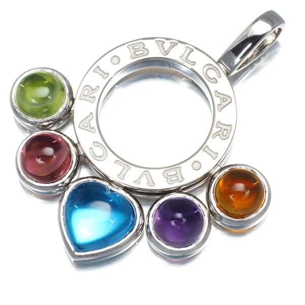 BVLGARI ALLEGRA PENDANT TOPAZ AMETHYST: BVLGARI Allegra Pendant Topaz Amethyst Brand: BVLGARI Type: Pendant Material: 18K / 750 / White Gold Color: White Gold Size: Total length of the pendant including the bail: 37.5mm 
