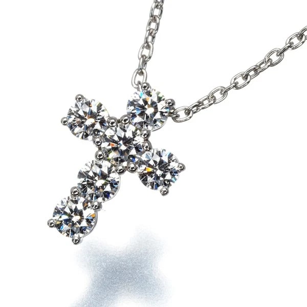 GIMEL NECKLACE DIAMOND CROSS: Gimel Necklace Diamond Cross Brand: Gimel Type: Necklace Material: 950 / Platinum Main Stone Natural Color: Platinum Size: Necklace length: 39 / 43cm Accessories: None Accessories Notice: