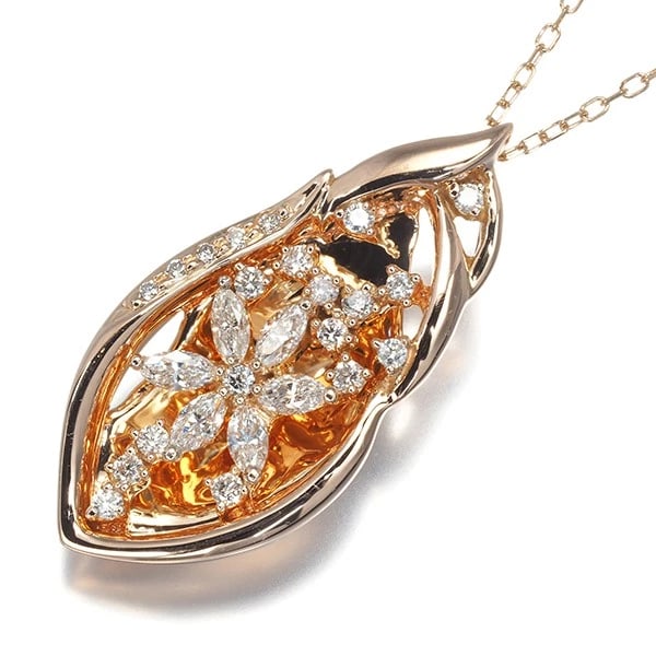 DIAMOND OPENWORK FLOWER NECKLACE (1 of 2)