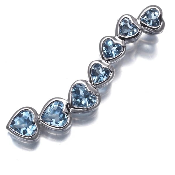 GSTV PENDANT AQUAMARINE HEART WAVE: GSTV Pendant Aquamarine Heart Wave Brand: GSTV Type: Pendant Material: 18K / 750 / White Gold Main Stone Aquamarine Color: White Gold Size: Design size: 28.5 x 7.4mm Accessories: None