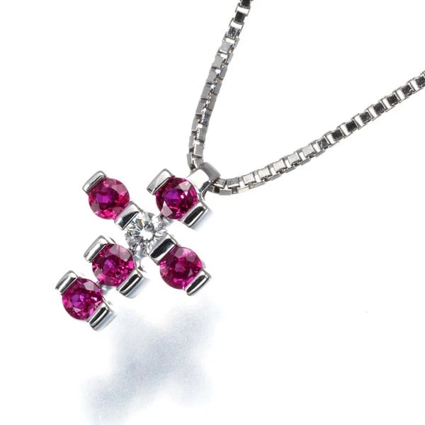DAMIANI NECKLACE RUBY: DAMIANI Necklace Ruby Brand: DAMIANI Type: Necklace Material: 18K / 750 / White Gold Color: White Gold Size: Necklace length: 43cm Accessories: None Accessories Notice: When purchasing