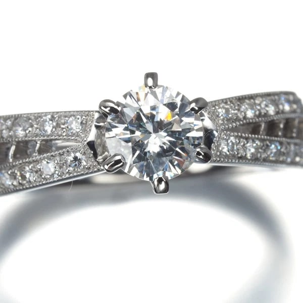 SOLITAIRE MILGRAIN RING - 2