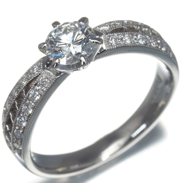 SOLITAIRE MILGRAIN RING - 3