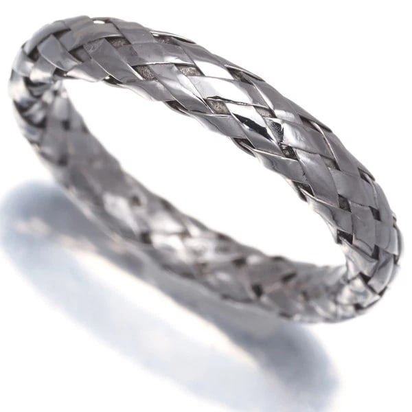 BOTTEGA VENETA RING INTRECCIATO: BOTTEGA VENETA Ring Intrecciato Brand: BOTTEGA VENETA Type: Ring Material: 18K / 750 / White Gold Color: White Gold Size: US8 - 8.25 Accessories: None Accessories Notice: When purchasing