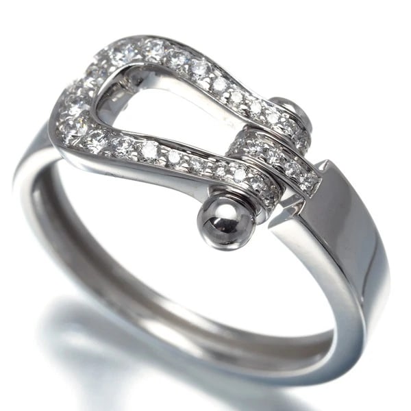FRED RING DIAMOND FORCE: FRED Ring Diamond Force Brand: FRED Type: Ring Material: 18K / 750 / White Gold Main Stone Natural Color: White Gold Size: US5.5 - 5.75 Accessories: None Accessories Notice: When purchasing