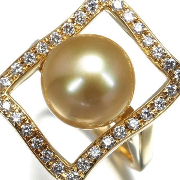 MIKIMOTO RING GOLDEN DIAMOND: Mikimoto Ring Golden Diamond Brand: MIKIMOTO Type: Ring Material: 18K / 750 / Yellow Gold Color: Yellow Gold Size: US5.75 - 6 Accessories: None Accessories Notice: When purchasing pre-owned