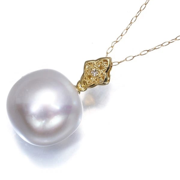 PEARL DIAMOND NECKLACE 18K (1 of 2)