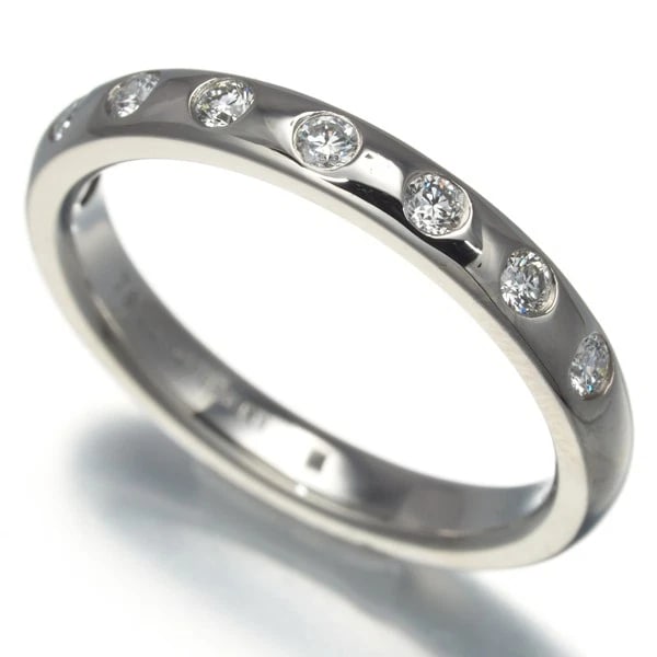 TIFFANY&CO. RING DIAMOND STACKING BAND: Tiffany&Co. Ring Diamond Stacking Band Brand: Tiffany & Co. Type: Ring Material: 950 / Platinum Main Stone Natural Color: Platinum Size: US5 Accessories: None Accessories Notice: When