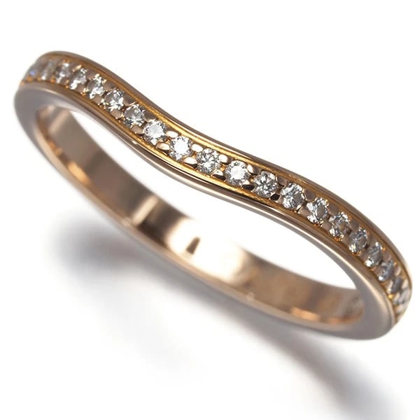 CARTIER RING BALLERINE HALF ETERNITY: Cartier Ring Ballerine Half Eternity Brand: Cartier Type: Ring Material: 18K / 750 / Rose Gold Main Stone Natural Color: Rose Gold Size: US4.5 Accessories: None Accessories Notice: When