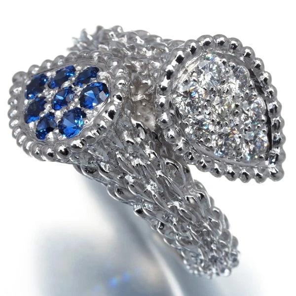 BOUCHERON RING SAPPHIRE SERPENT BOHEME: Boucheron Ring Sapphire Serpent Boheme Brand: BOUCHERON Type: Ring Material: 18K / 750 / White Gold Main Stone Natural Color: White Gold Size: US5.25 - 5.5 Accessories: None Accessories