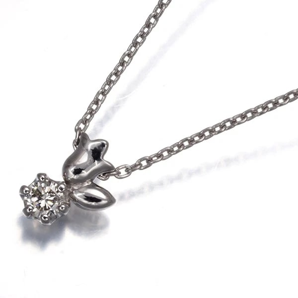 CHRISTIAN DIOR NECKLACE SOLITAIRE FLOWER: Christian Dior Necklace Solitaire Flower Brand: Christian Dior Type: Necklace Material: 900 / 850 / Platinum Main Stone Natural Color: Platinum Size: Necklace length: 35 / 39cm Accessories:
