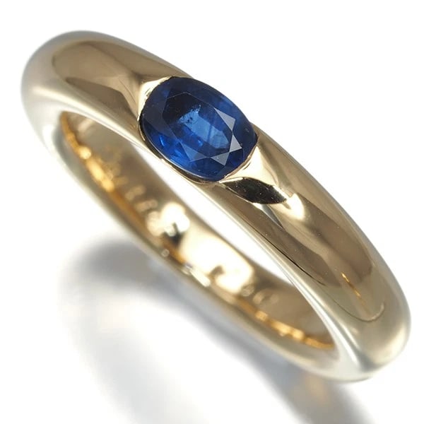 CARTIER RING SAPPHIRE ELLIPSE: Cartier Ring Sapphire Ellipse Brand: Cartier Type: Ring Material: 18K / 750 / Yellow Gold Main Stone Natural Color: Yellow Gold Size: US6.5 - 6.75 Accessories: None Accessories Notice: Whe