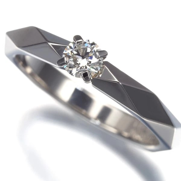 BOUCHERON RING DIAMOND FACETTE SOLITAIRE (1 of 4)