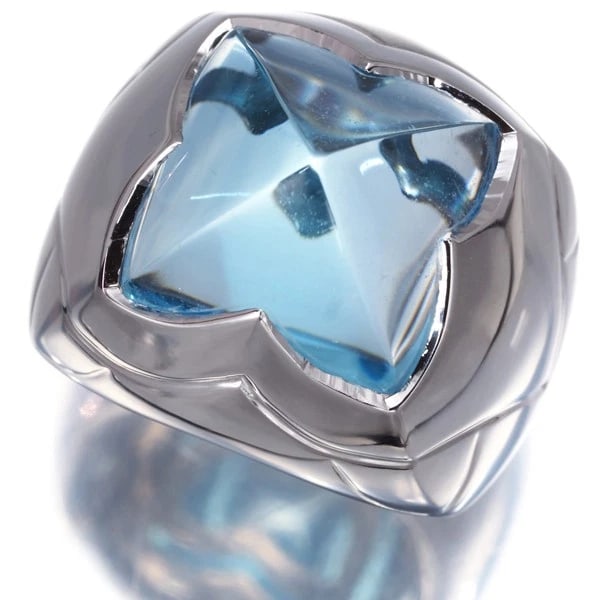 BVLGARI RING TOPAZ PYRAMID: BVLGARI Ring Topaz Pyramid Brand: BVLGARI Type: Ring Material: 18K / 750 / White Gold Color: White Gold Size: US5 Accessories: None Accessories Notice: When purchasing pre-owned goods, ple