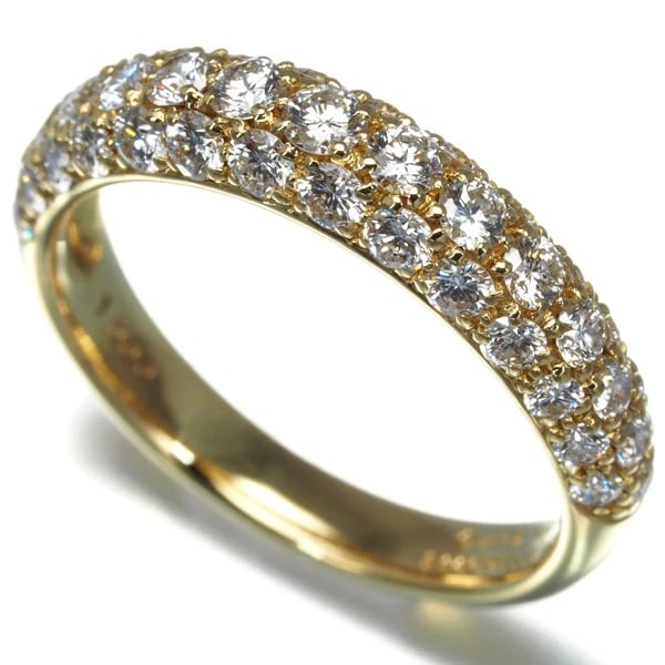 GIMEL RING PAVED: Gimel Ring Paved Brand: Gimel Type: Ring Material: 18K / 750 / Yellow Gold Main Stone Natural Color: Yellow Gold Size: US5 - 5.25 Accessories: None Accessories Notice: When purchasing pre-