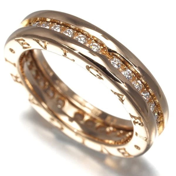 BVLGARI RING DIAMOND FULL ETERNITY: BVLGARI Ring Diamond Full Eternity Brand: BVLGARI Type: Ring Material: 18K / 750 / Rose Gold Main Stone Natural Color: Rose Gold Size: US5.5 - 5.75 Accessories: None Accessories Notice: When