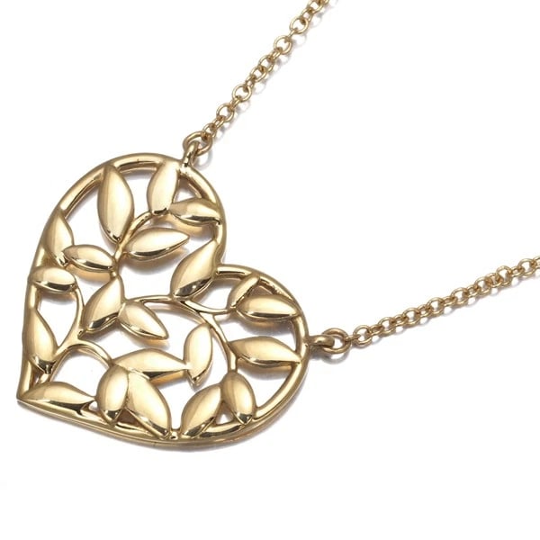 TIFFANY&CO. NECKLACE OLIVE LEAF HEART: Tiffany&Co. Necklace Olive Leaf Heart Brand: Tiffany & Co. Type: Necklace Material: 18K / 750 / Yellow Gold Color: Yellow Gold Size: Necklace length: 45cm Accessories: None Accessories