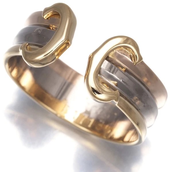 CARTIER RING DOUBLE: Cartier Ring Double Brand: Cartier Type: Ring Material: 18K / 750 / Yellow Gold 18K / 750 / White Gold 18K / 750 / Rose Gold Color: Multi-Tone Gold Size: US5 Accessories: None Accessories