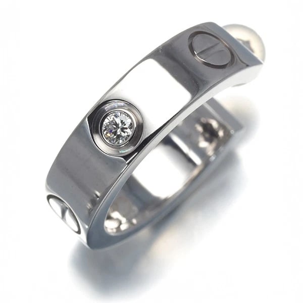 CARTIER SINGLE EARRING LOVE: Cartier Single Earring Love Brand: Cartier Type: Single Earring Material: 18K / 750 / White Gold Main Stone Natural Color: White Gold Size: Design size: length 20.6 x width 20.6 x thickness