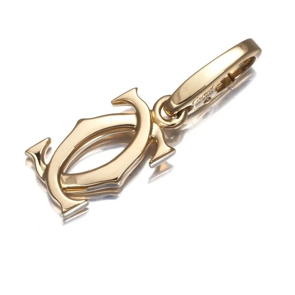 CARTIER PENDANT DOUBLE CHARM: Cartier Pendant Double Charm Brand: Cartier Type: Pendant Material: 18K / 750 / Yellow Gold Color: Yellow Gold Size: Design size: 12.3 x 7.4mm Accessories: None Accessories Notice: When pu