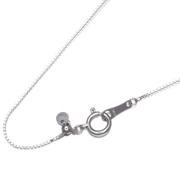 BOX CHAIN NECKLACE: Box Chain Necklace Brand: Unbranded Type: Necklace Material: 18K / 750 / White Gold Main Stone Natural Color: White Gold Size: Necklace length: 45cm Accessories: None Accessories Notice: When
