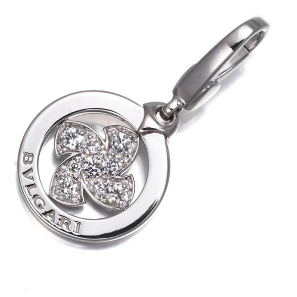 BVLGARI PENDANT TONDO WINDMILL CHARM: BVLGARI Pendant Tondo Windmill Charm Brand: BVLGARI Type: Pendant Material: 18K / 750 / White Gold Main Stone Natural Color: White Gold Size: Design Size: Diameter Approximately 14.5mm 