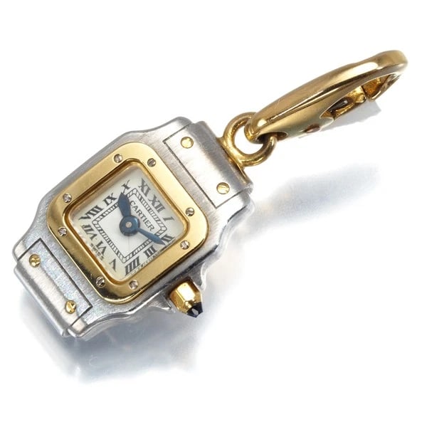CARTIER PENDANT SAPPHIRE SANTOS GALBEE CHARM: Cartier Pendant Sapphire Santos Galbee Charm Brand: Cartier Type: Pendant Material: 18K / 750 / Yellow Gold 18K / 750 / White Gold Color: Yellow White Gold Size: Design size: 14.8 x 11.5mm