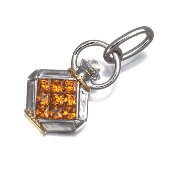 GSTV PENDANT CITRINE MOONSTONE: GSTV Pendant Citrine Moonstone Brand: GSTV Type: Pendant Material: 950 / Platinum 18K / 750 / Yellow Gold Color: Platinum Size: Design size: 13.4 x 11.0mm Accessories: None Accessories