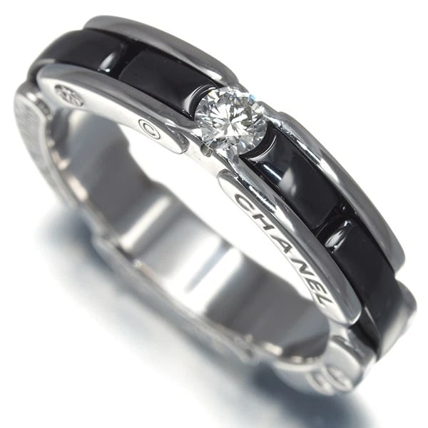 CHANEL RING DIAMOND: CHANEL Ring Diamond Brand: CHANEL Type: Ring Material: 18K / 750 / White Gold Main Stone Natural Color: White Gold Size: US4 Accessories: None Accessories Notice: When purchasing pre-owned