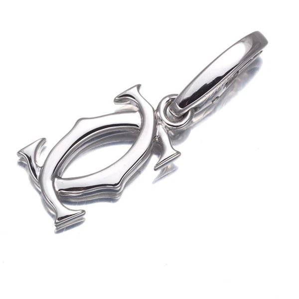 CARTIER PENDANT DOUBLE CHARM: Cartier Pendant Double Charm Brand: Cartier Type: Pendant Material: 18K / 750 / White Gold Color: White Gold Size: Design size: 12.2 x 7.5mm Accessories: None Accessories Notice: When purc