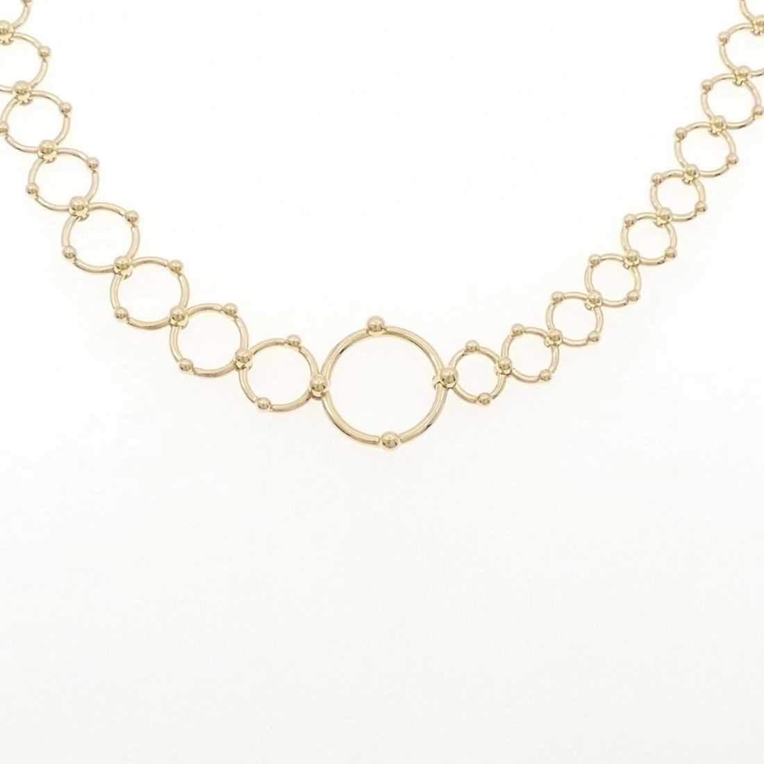 TIFFANY ROUNDEL NECKLACE: Tiffany Roundel Necklace Brand: Tiffany Type: Necklace Material: 750 Yellow Gold Color: Yellow Gold Size: 80cm Accessories: None Accessories Notice: When purchasing pre-owned goods, please