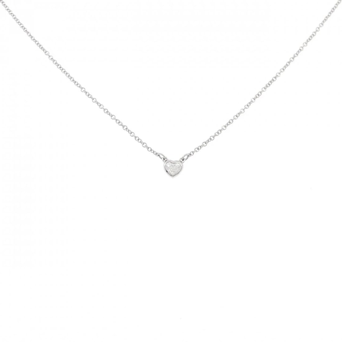 TIFFANY DIAMOND NECKLACE: Tiffany Diamond Necklace Brand: Tiffany Type: Necklace Material: Platinum Main Stone Natural Color: Platinum Size: 41cm Accessories: None Accessories Notice: When purchasing pre-owned goods,