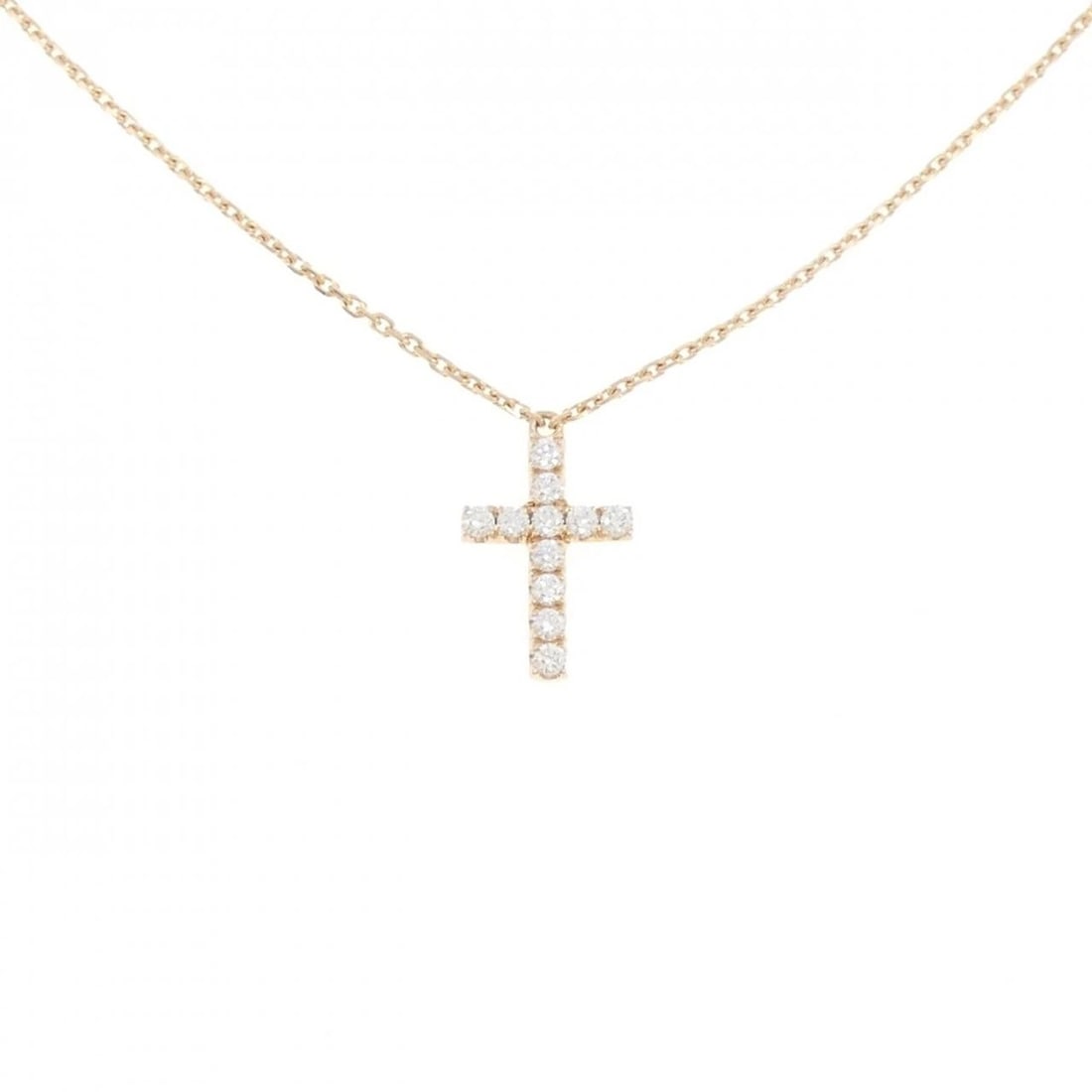 CARTIER CROSS NECKLACE: Cartier Cross Necklace Brand: Cartier Type: Necklace Material: 750 Pink Gold Main Stone Natural Color: Pink Gold Size: 37 40cm Accessories: None Accessories Notice: When purchasing pre-owned